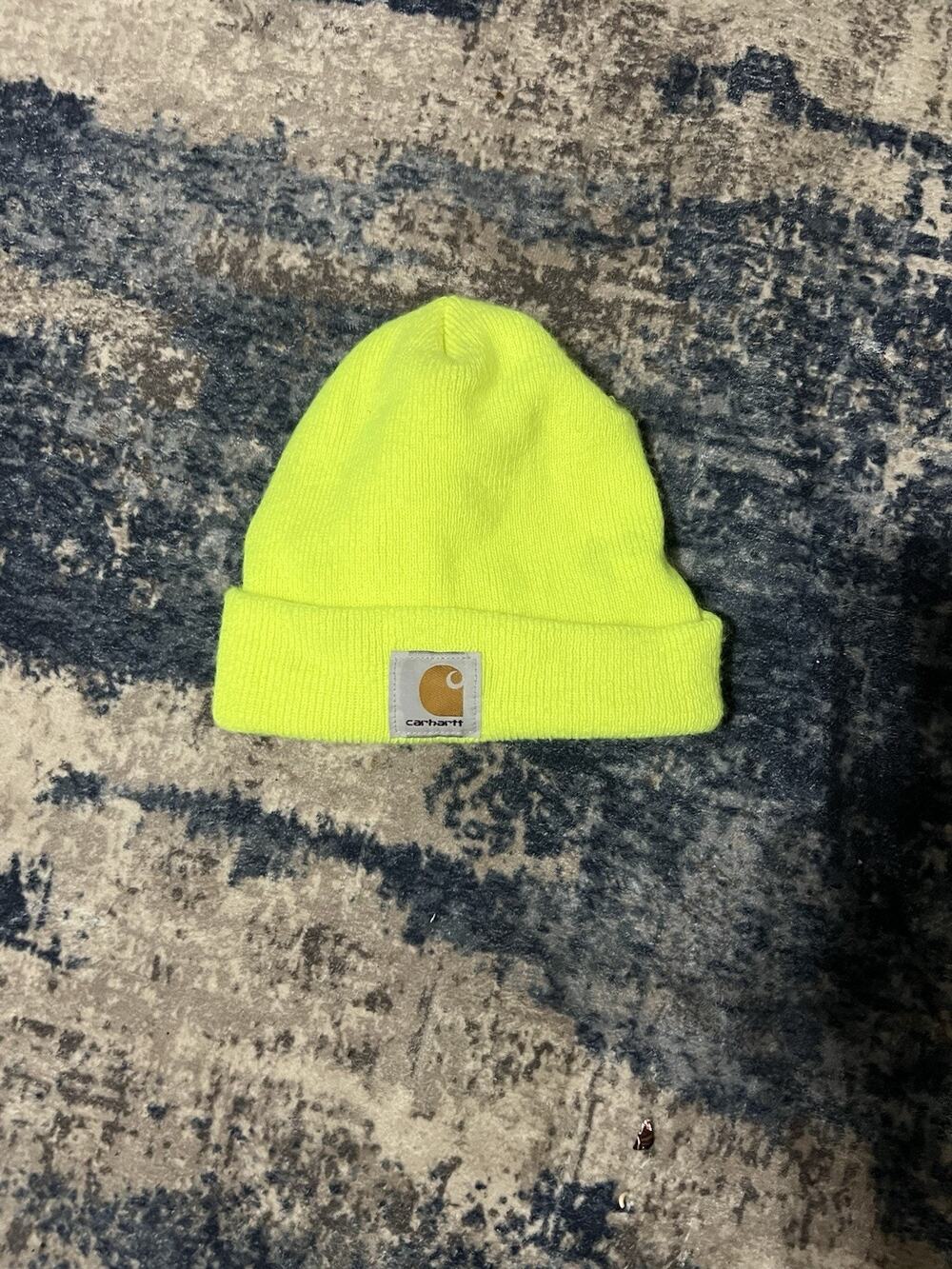 Carhartt A18-BLM Knit Cuffed Beanie Acrylic Watch Hat Brite Lime Adult One Size